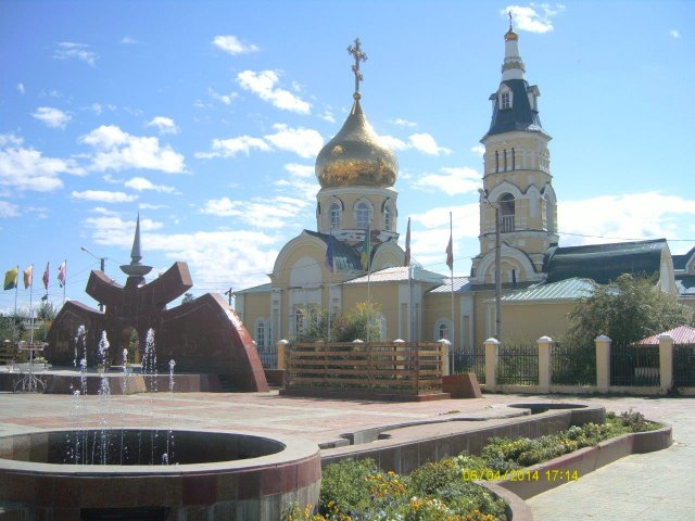 Храм Святого Николая в центре Агинского