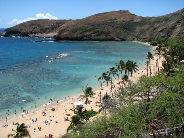 Пляж Hanauma Bay, Оаху, Гавайские острова