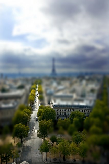 Париж, Франция. Tilt-Shift