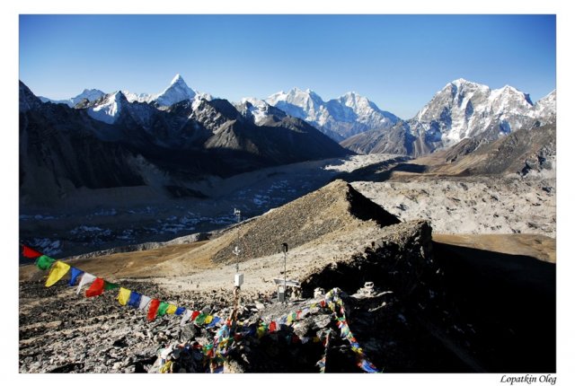 Вид на долину ледника Khumbu